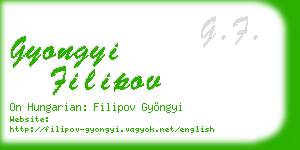 gyongyi filipov business card