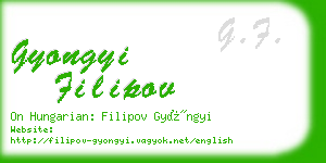gyongyi filipov business card